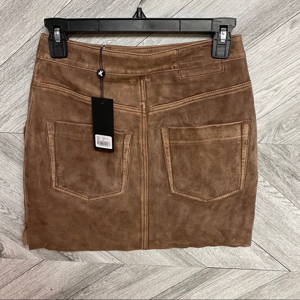 One Teaspoon | The Vintage Leather Voyager Skirt - Picture 5 of 12